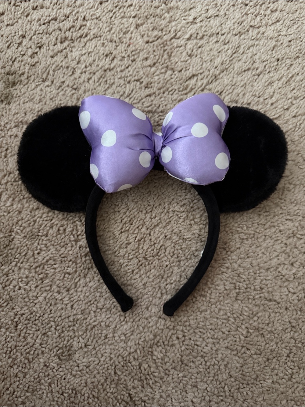 Disney Parks Purple Bow Minnie Mouse Ear Headband